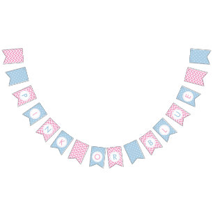 Team Pink or Team Blue Gender Reveal Party Banner