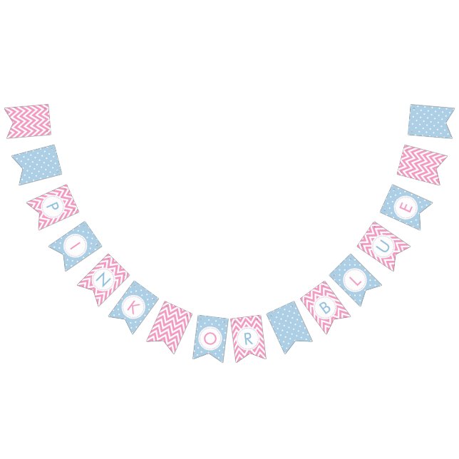 Team Pink or Team Blue Gender Reveal Party Banner (All)