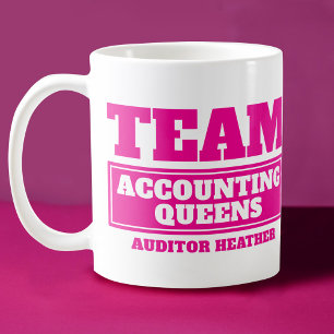 Team pink personalise team and name mug