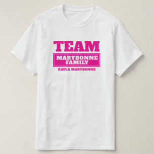 Team pink personalised family or group t-shirt