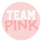 Team Pink Polka Dot & Stars Round Sticker