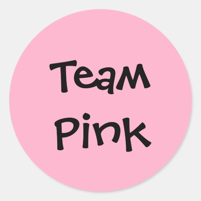 "Team Pink" Stickers (Front)