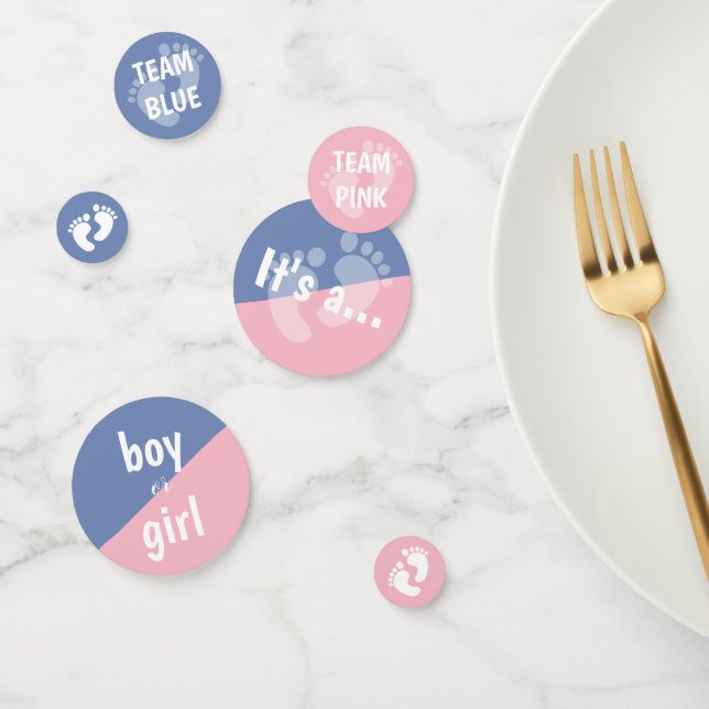 Team Pink & Team Blue Gender Revealing Party Confetti (Group)