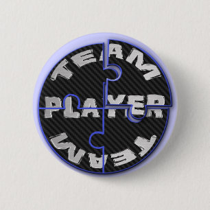 Team Player Puzzles 6 Cm Round Badge