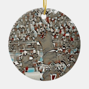Team players - Rugby Ceramic Tree Decoration