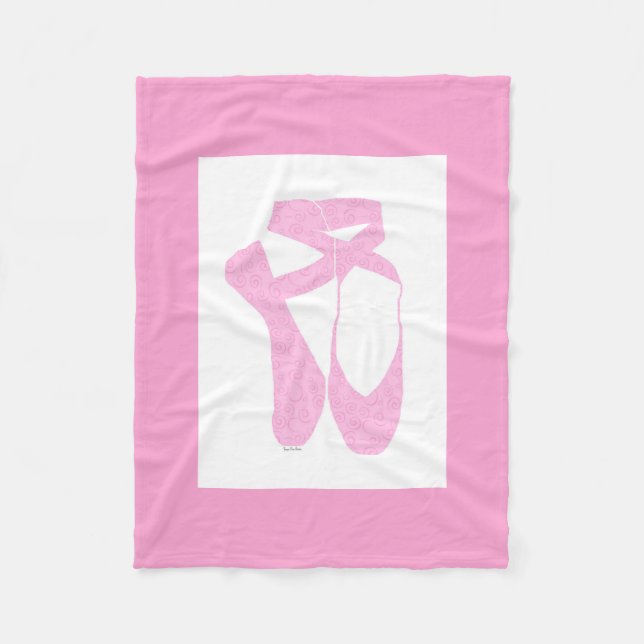 Team Pointe Ballet Candy Curls Fleece Blanket (Front)