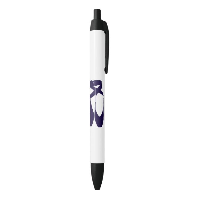 Team Pointe Ballet Sapphire Black Ink Pen (Bottom (Vertical))