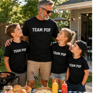 Team Pop Matching Kids Fathers Day Gift T-Shirt