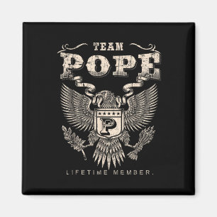 Team Pope Family Name Lifetime Member Magnet