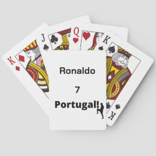Team Portugal Soccer, your name and number Playing Cards