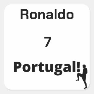 Team Portugal Soccer, your name and number Square Sticker