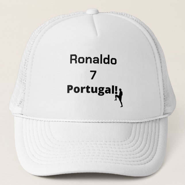 Team Portugal Soccer, your name and number Trucker Hat (Front)