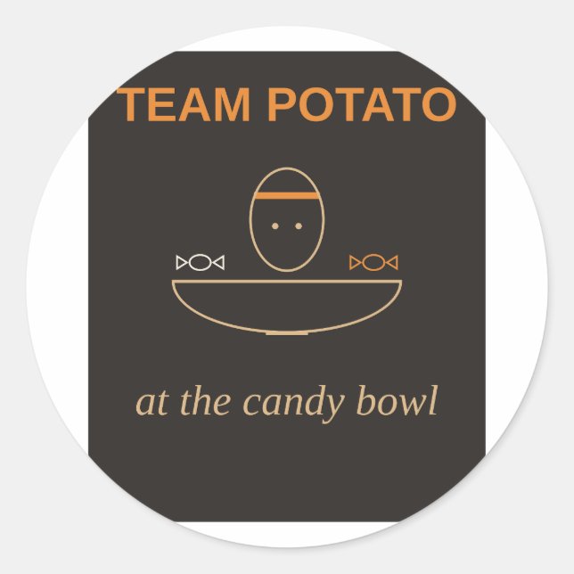 Team Potato At The Candy Bowl Sticker (Front)