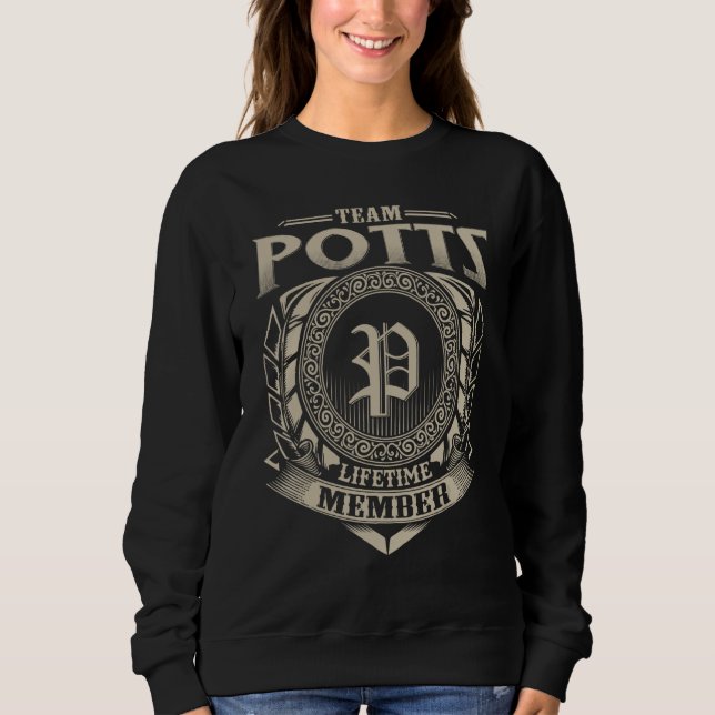 Team POTTS Lifetime Member Surname POTTS Family Vi Sweatshirt (Front)