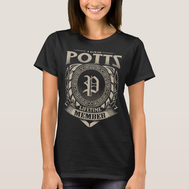 Team POTTS Lifetime Member Surname POTTS Family Vi T-Shirt (Front)