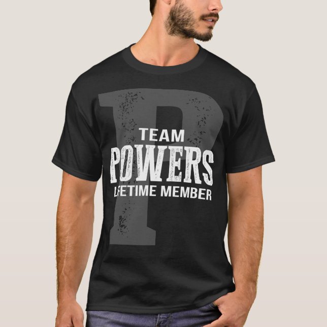 Team POWERS Lifetime Member T-Shirt (Front)