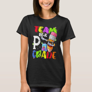 Team Pre K Crayon Back To School Kid First Day Of  T-Shirt