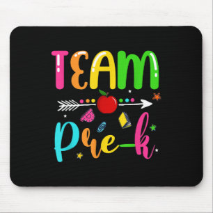 Team Pre-k Pre Kindergarten Teacher Student Back T Mouse Mat