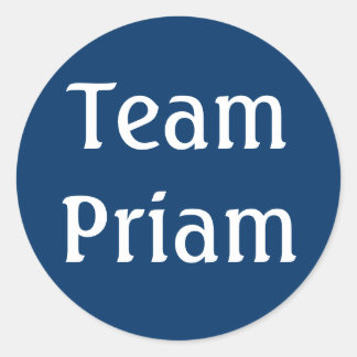 Team Priam Greek Mythology Classic Round Sticker