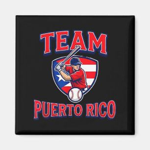 Team Puerto Rico Baseball Flag Patriotic  Magnet