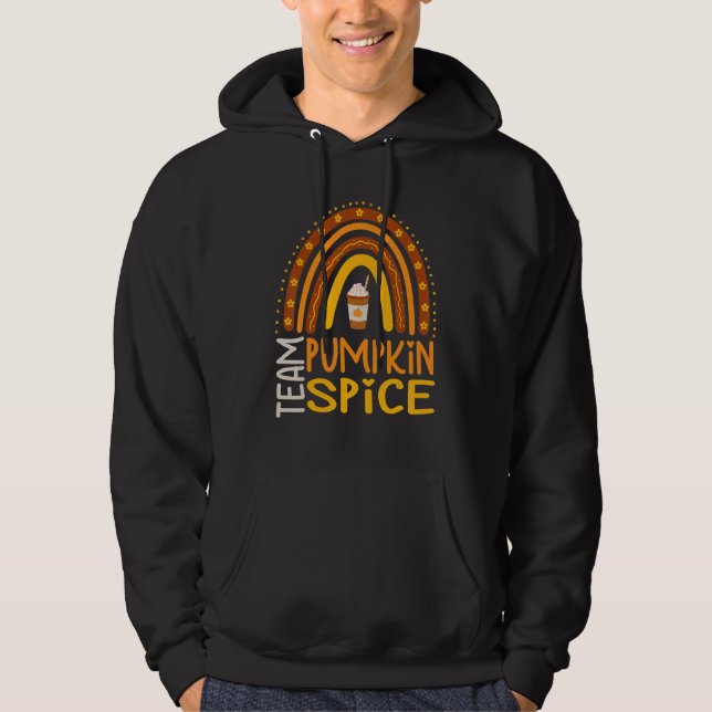 Team Pumpkin Spice Latte   For Fall Season Coffee  Hoodie (Front)