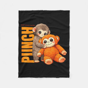 Team punch - baby monkey punch fleece blanket