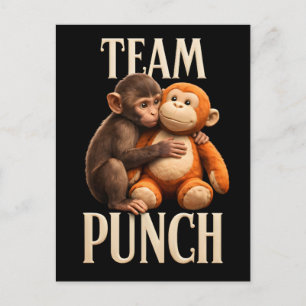 Team Punch Baby Monkey Punch Fun Fight Postcard