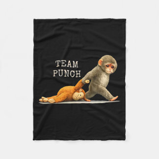 Team punch - baby monkey punch Team punch - baby m Fleece Blanket