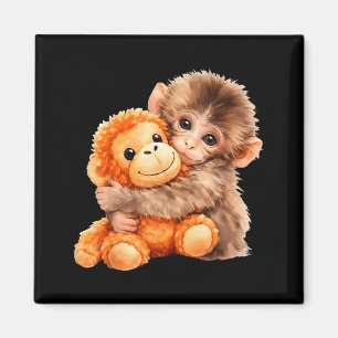Team Punch Baby Monkey Punch Trend Meme Graphic Magnet