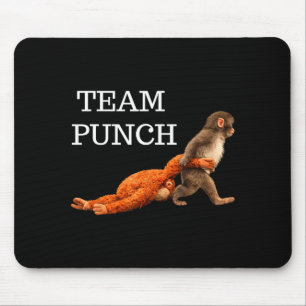Team punch baby monkey punch trend meme graphic Te Mouse Mat