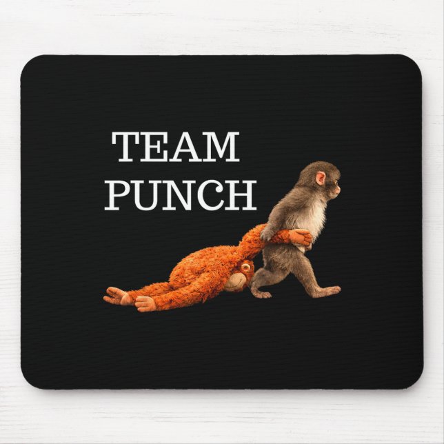 Team punch baby monkey punch trend meme graphic Te Mouse Mat (Front)