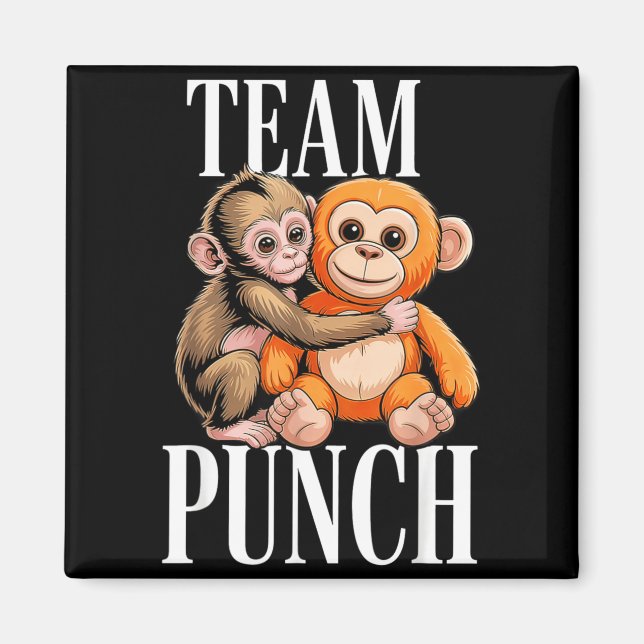 Team Punch - Cute Baby Monkey Magnet (Front)