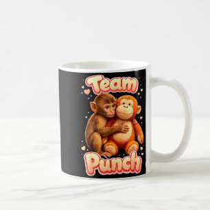 Team punch cute baby monkey named punch women coffee mug