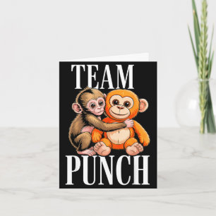 Team punch - cute baby monkey Team punch - cute ba Card