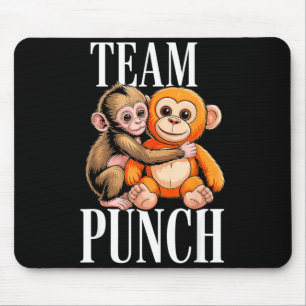 Team punch - cute baby monkey Team punch - cute ba Mouse Mat