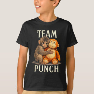 Team punch cute monkey and bear design T-Shirt