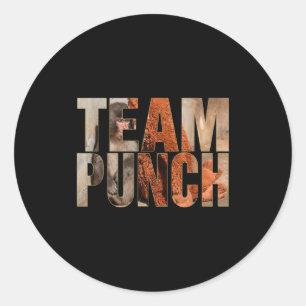 Team punch funny monkey meme baby monkey men women classic round sticker