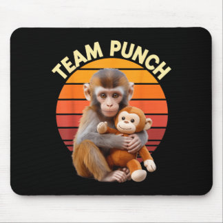 Team Punch Monkey Plush Retro Sun Mouse Mat