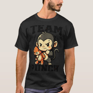 Team punch tough baby monkey plush toy meme T-Shirt