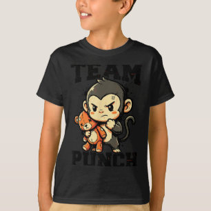 Team punch tough baby monkey plush toy meme T-Shirt