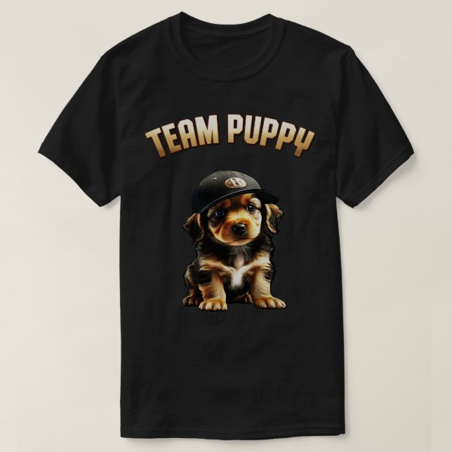 Team Puppy Cute Dog Lover Funny Pet T-Shirt (Design Front)