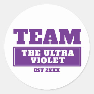 Team purple personalised family or team stickers