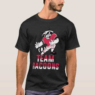 Team Raccoons 09 Animal Sports Cute Sporty Footbal T-Shirt