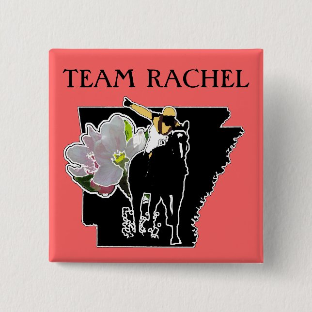 Team Rachel Apple Blossom Showdown Button (Front)