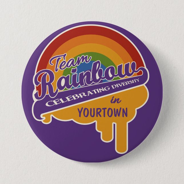 Team Rainbow custom button (Front)