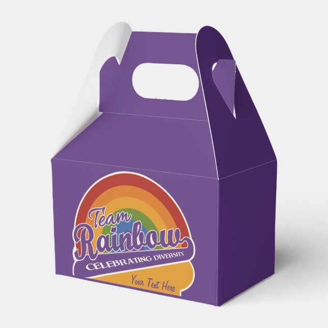 Team Rainbow custom favour box (Front Side)
