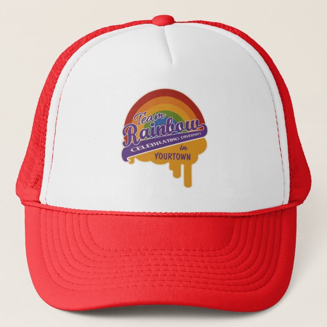 Team Rainbow custom hat - choose colour (Front)