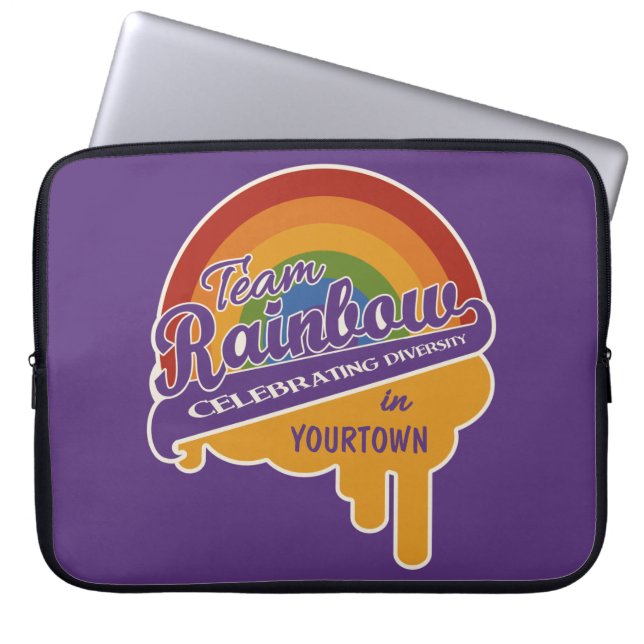 Team Rainbow custom laptop sleeve (Front)