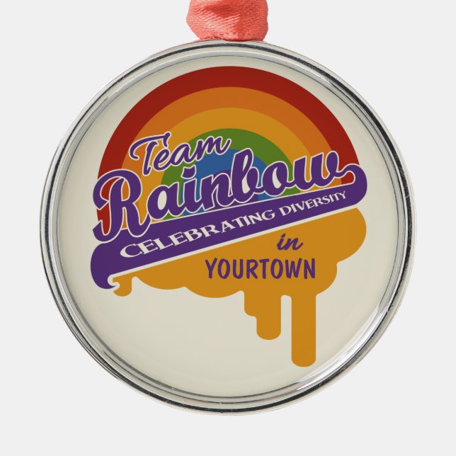 Team Rainbow custom ornament (Front)