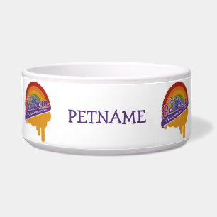 Team Rainbow custom pet bowl
